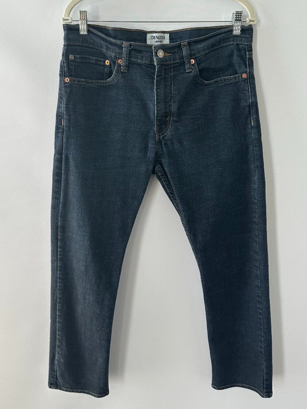 Levi's Denizen Men's Dark Blue Denim W32 L30 Slim Straight Jeans